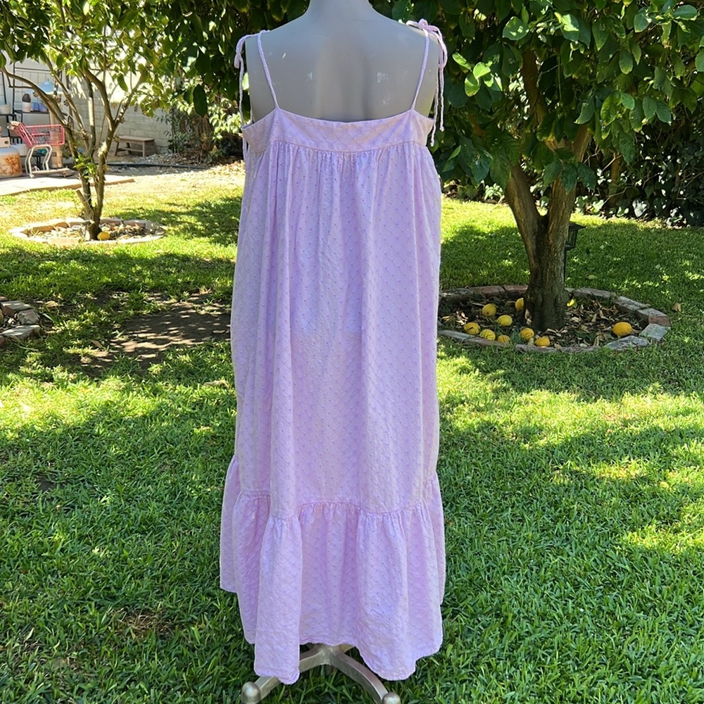 MDS Stripes Lavender Eyelet Dress Size 10 US $525 - Picture 15 of 17